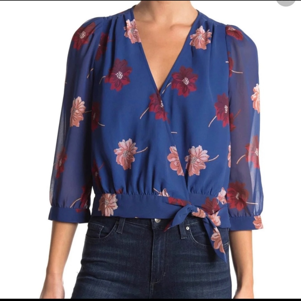 Madewell Effie Floral Woven Wrap Top NWOT. Firm Price